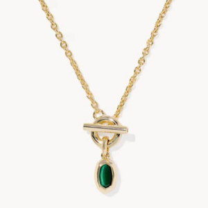 Kendra Scott Mini Elisa Toggle Gold-Plated Short Pendant Necklace