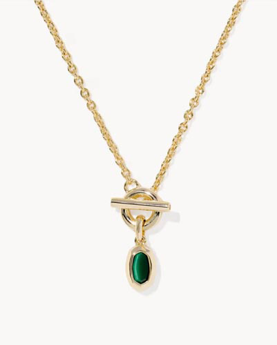 Kendra Scott Mini Elisa Toggle Gold-Plated Short Pendant Necklace