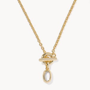 Kendra Scott Mini Elisa Toggle Gold-Plated Short Pendant Necklace