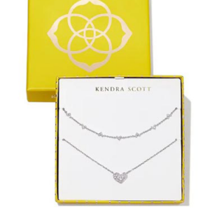 Kendra Scott Ari and Haven Heart Necklace Gift Set (Silver-Tone)