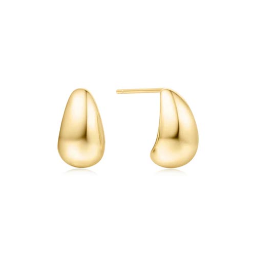 Ania Haie Gold Plated Small Dome Hoop Earrings