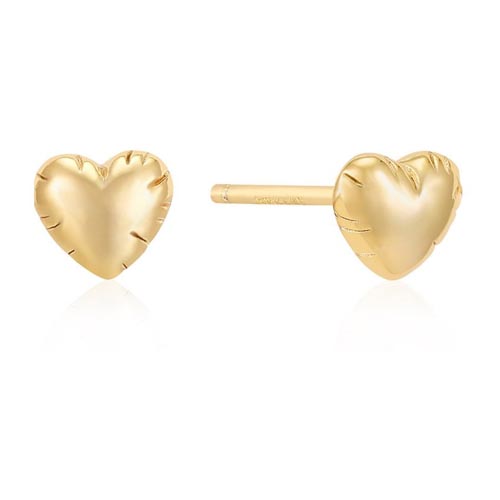 Ania Haie Gold Plated Puffy Heart Earrings
