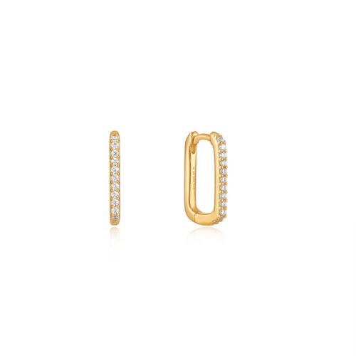 Ania Haie Gold Plated Glam Oval Hoop Earrings
