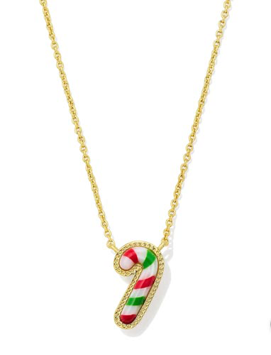 Kendra Scott Candy Cane Gold Short Pendant Necklace