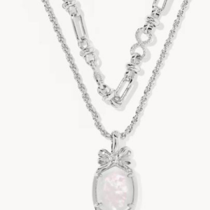 Kendra Scott Daphne Bow Silver Multi Strand Necklace