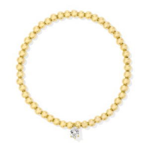 Kendra Scott Cailin Stretch Bracelet in Gold Plated White Crystal