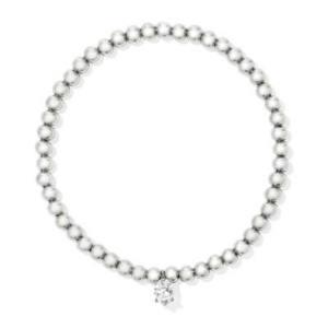 Kendra Scott Cailin Stretch Bracelet in Silver-Tone White Crystal