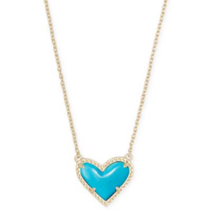 Kendra Scott Ari Gold-Plated Turquoise Heart Pendant