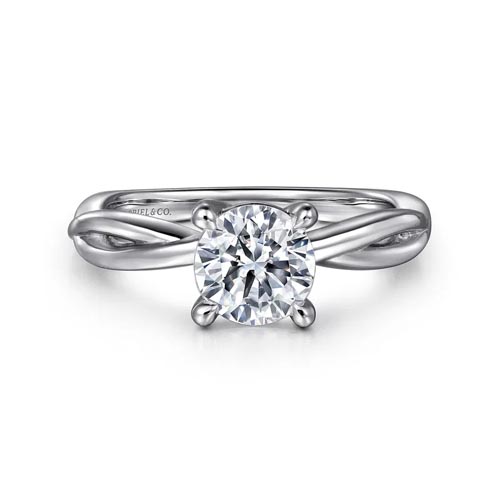 Gabriel & Co. Lisa - 14K White Gold Round Engagement Ring