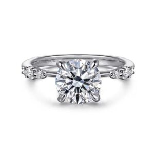 Gabriel & Co. Jaelyn - 14K White Gold Round Diamond Engagement Ring