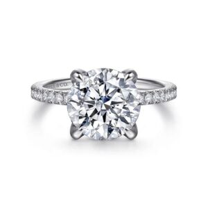 Gabriel & Co. Lorenzo - 14K White Gold Round Diamond Engagement Ring