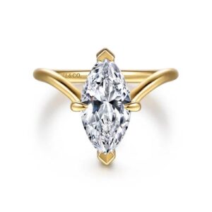 Gabriel & Co. Cosmic - 14K Yellow Gold Marquise Shape Diamond Engagement Ring