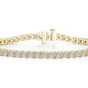 Lafonn Gold Plated Sterling Silver 7.25" Simulated Diamond Tennis Bracelet