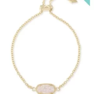 Kendra Scott Elaina Iridescent Drusy Gold Plated Sterling Silver Bolo Bracelet