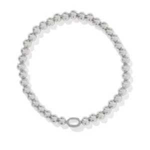 Kendra Scott Mini Elaina Stretch Ivory Mother of Pearl Rhodium Plated Sterling Silver Bracelet