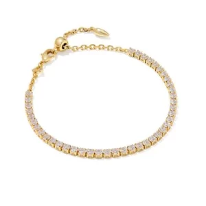 Kendra Scott Renee Gold Plated Sterling Silver White CZ Tennis Bracelet