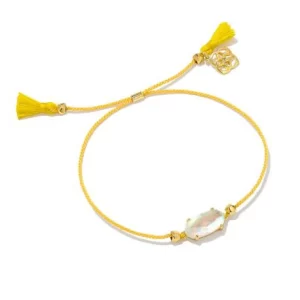 Kendra Scott Everylyne Sterling Silver Gold Plated FriendshipDichroic Glass Bracelet