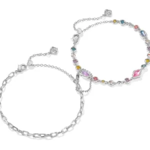 Kendra Scott Mini Elisa Abbie Sterling Silver Rodium Plated CZ Opalite Multi Mix Set