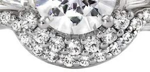 Rego 14k White Gold 3/16 ctw Diamond Prong Set Curved Wedding Band Only