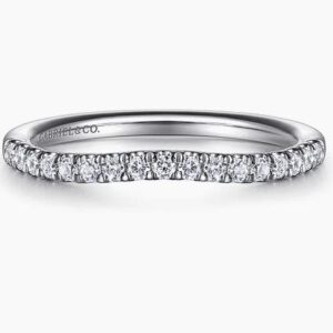 Gabriel & Co. 14k White Gold .20 ctw Diamond Prong Set Anniversary Band