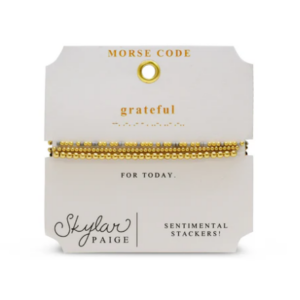 Stia Jewelry Sentimental Stackers - "Grateful" - Marvelous Metallic