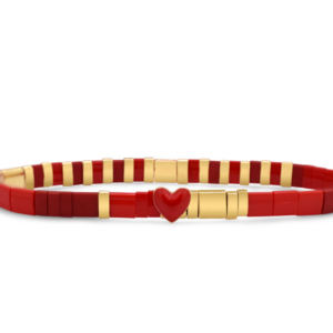 Stia Sterling Silver Gold Plated A Charming Season Loved Morse Code Stretch Bracelet