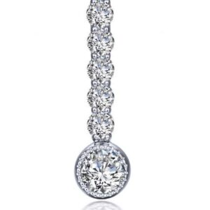 Lafonn Sterling Silver Simulated Diamond .32 ct tw April Love charm