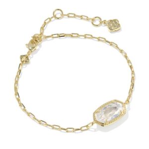Kendra Scott Elaina Gold Plated Sterling Silver and CZ Luxe Chain Bracelet