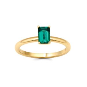 Chatham 14k Yellow Gold Ring 6 4 Octagon Lab-Grown Emerald 0.52 ctw