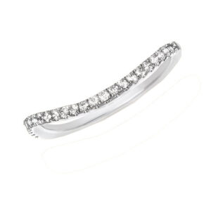 Ostbye Bridal 14k White Gold Ladies .18 cttw Diamond Curve Wedding Band