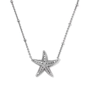 Kendra Scott Sterling Silver Parker Starfish Vintage Metal Necklace