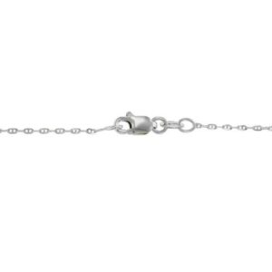 14K WHITE GOLD ANCHOR CHAIN 18"