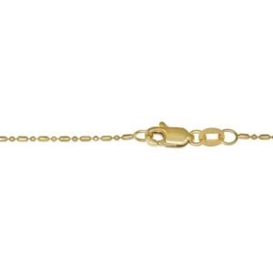 14K YELLOW GOLD BEADED ALTERNATING BAR CHAIN 18"