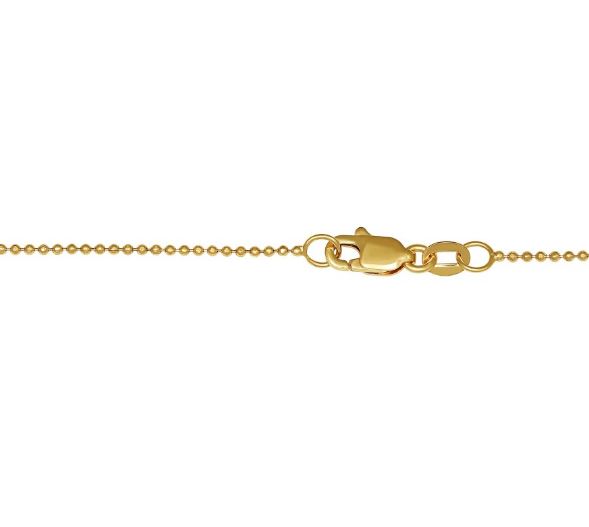 14K YELLOW GOLD BEADED CHAIN 18"