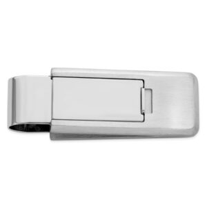 Stainless Steel High Polish Satin Flip Money Clip