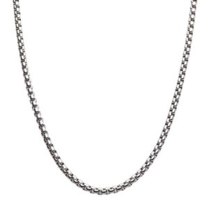 INOX MENS STAINLESS STEEL 4MM 20" BOLD BOX CHAIN