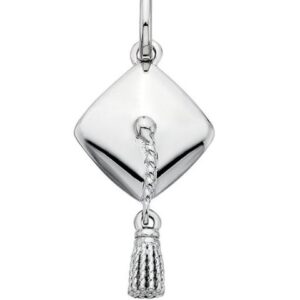 STERLING SILVER GRADUATION CAP CHARM
