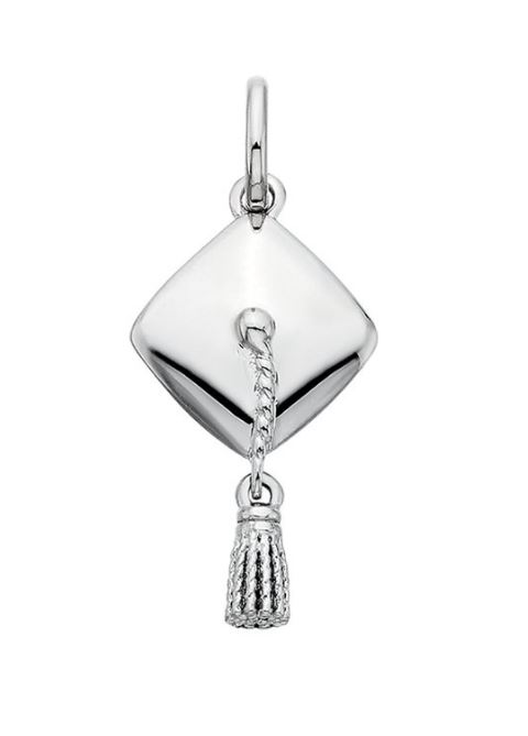 STERLING SILVER GRADUATION CAP CHARM