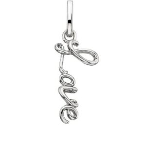 STERLING SILVER SCRIPT LOVE CHARM