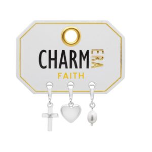 STERLING SILVER "FAITH" 3-PACK CHARM SET