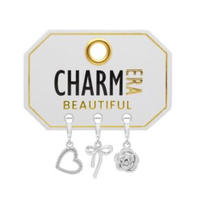 STERLING SILVER  "BEAUTIFUL" 3-PACK CHARM SET