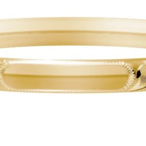 14KGF FLORAL TEEN HINGED BANGLE BRACELET