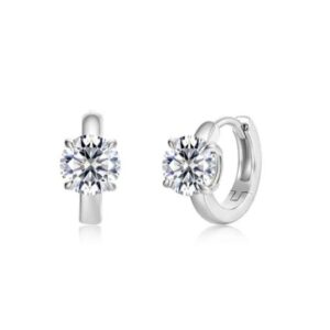 LAFONN SS 2.06CTTW SIMULATED DIAMOND ROUND BRILLIANT CUT FLOATING HUGGIE HOOPS