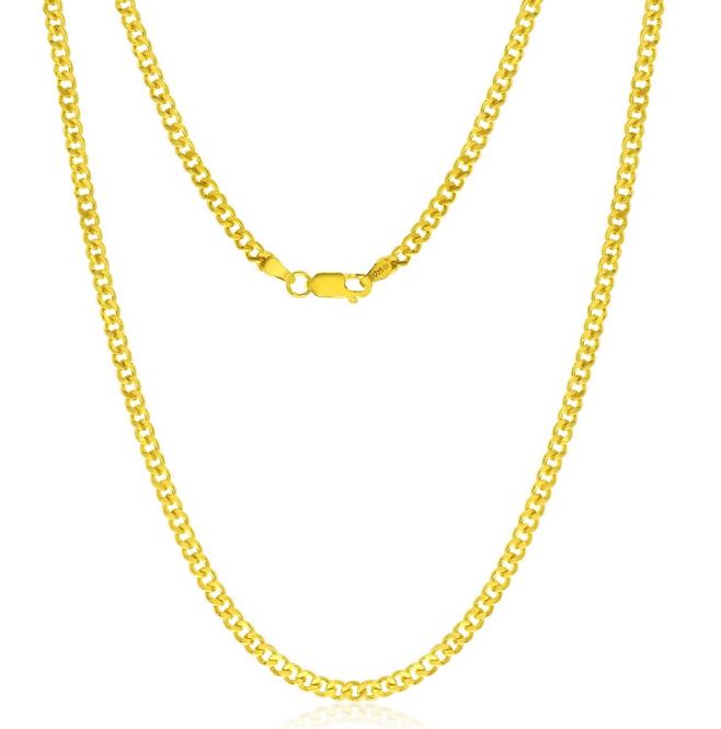 14KY GOLD-FILLED WATER RESISTANT CUBAN CHAIN 20"