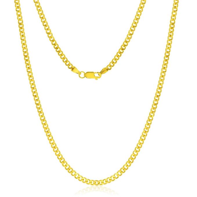 14KY GOLD-FILLED WATER RESISTANT CUBAN CHAIN 22"