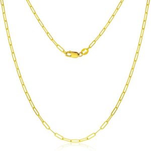 14KY GOLD FILLED WATER RESISTANT PAPERCLIP CHAIN 18"