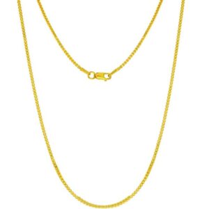14KY GOLD-FILLED WATER RESISTANT BOX CHAIN 16"