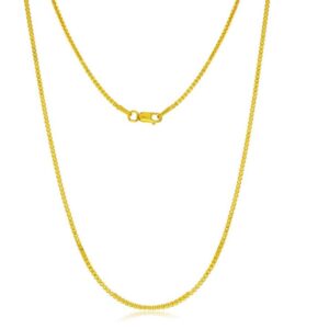 14KY GOLD-FILLED WATER RESISTANT BOX CHAIN 18"