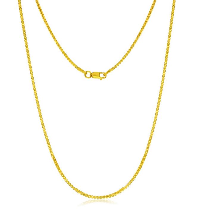 14KY GOLD-FILLED WATER RESISTANT BOX CHAIN 18"