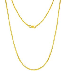 14KY GOLD-FILLED WATER RESISTANT BOX CHAIN 20"